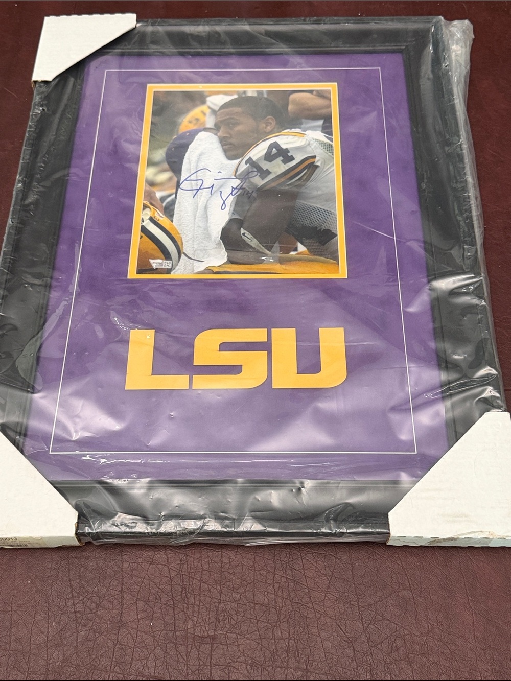 LSU Michael Clayton Signed Framed Photo Fanatics COA 24x17 Tigers